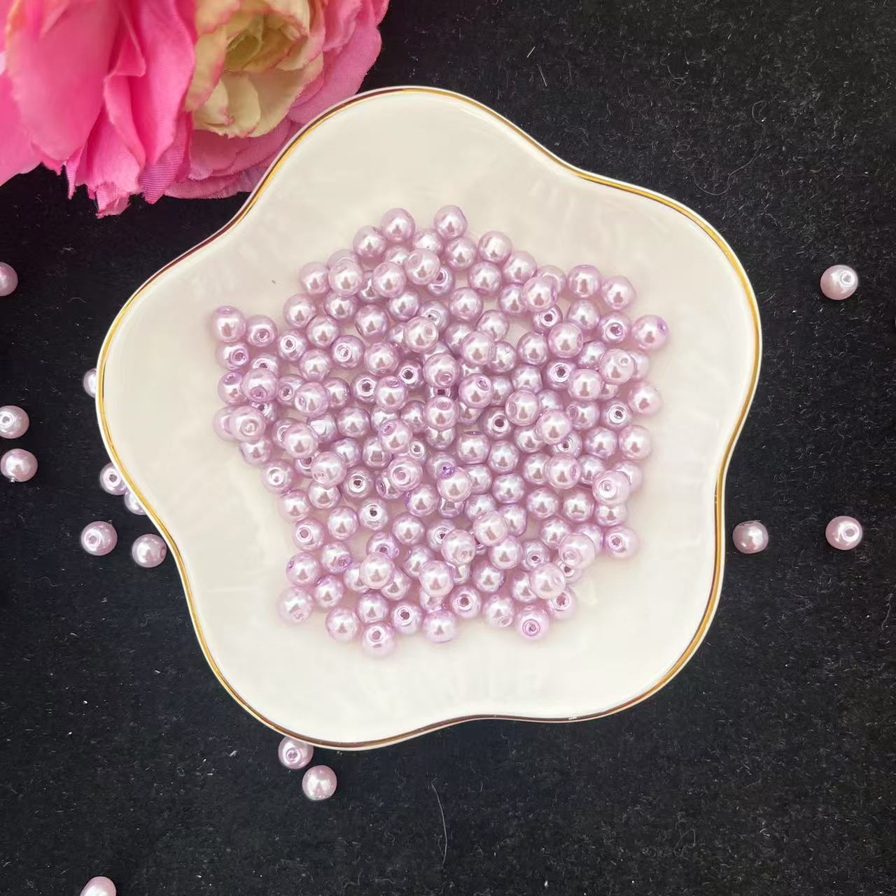 DIY GLASS SAKURA FLOWER BEADS  GLASS  PEARL  BEADS