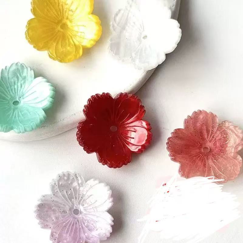 diy acetate flowers beads  diy shrink beads