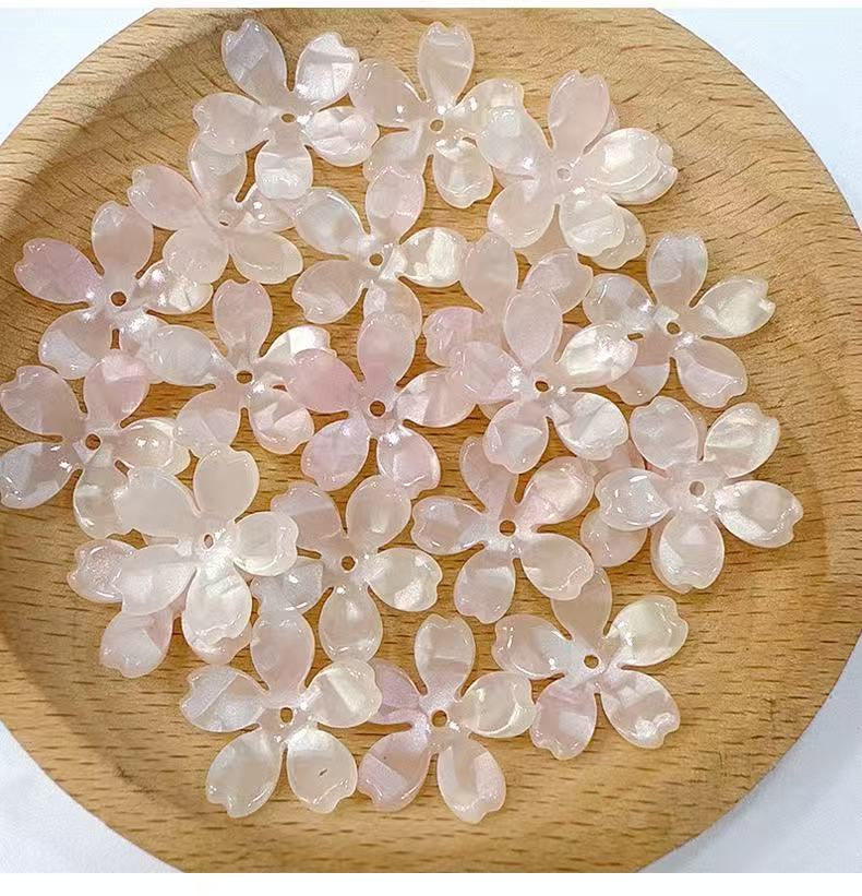 diy acetate flowers beads  diy shrink beads