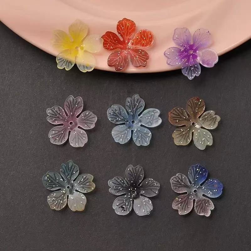 diy acetate flowers beads  diy shrink beads